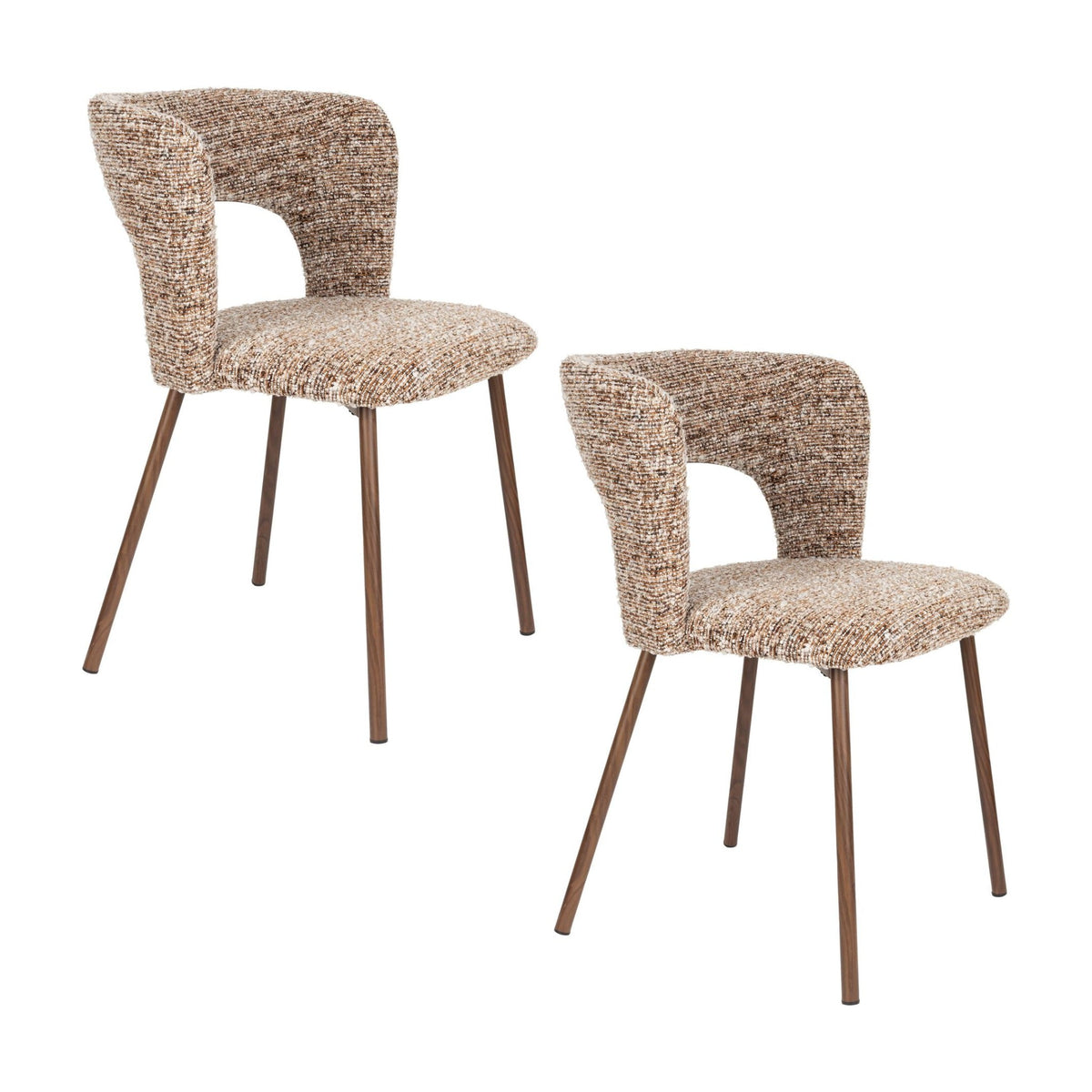 Dining Chair Chelsea Brown Domestica – Shown as a Pair on White