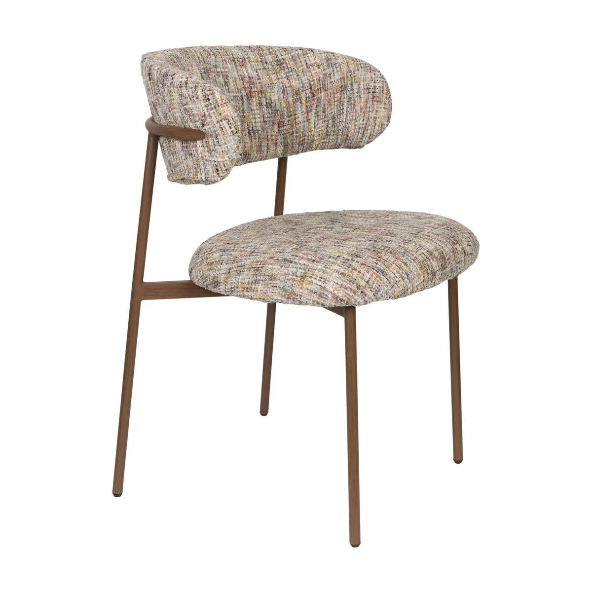 Dining Chair Claes Multicolour Domestica – Three Quarter View on White