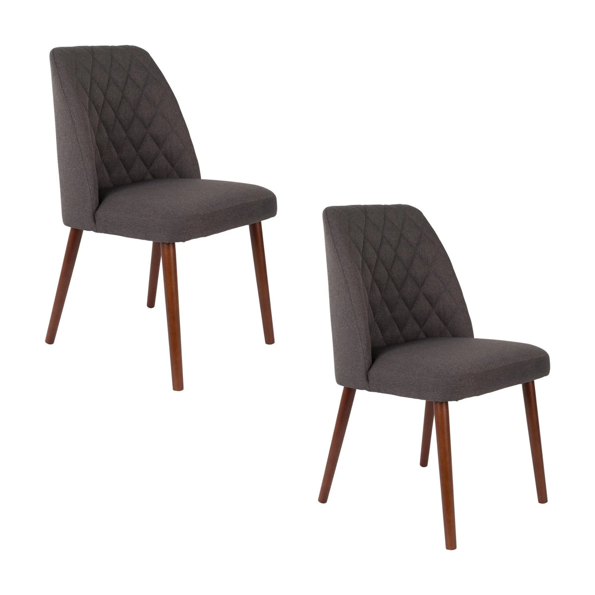 Dining Chair Conway Dark Grey Domestica – Shown as a Pair on White