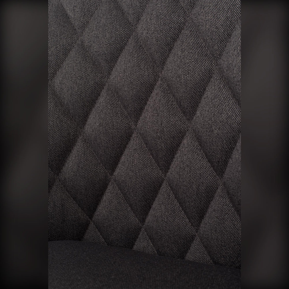 Dining Chair Conway Dark Grey Domestica – Quilted Upholstery Close-up