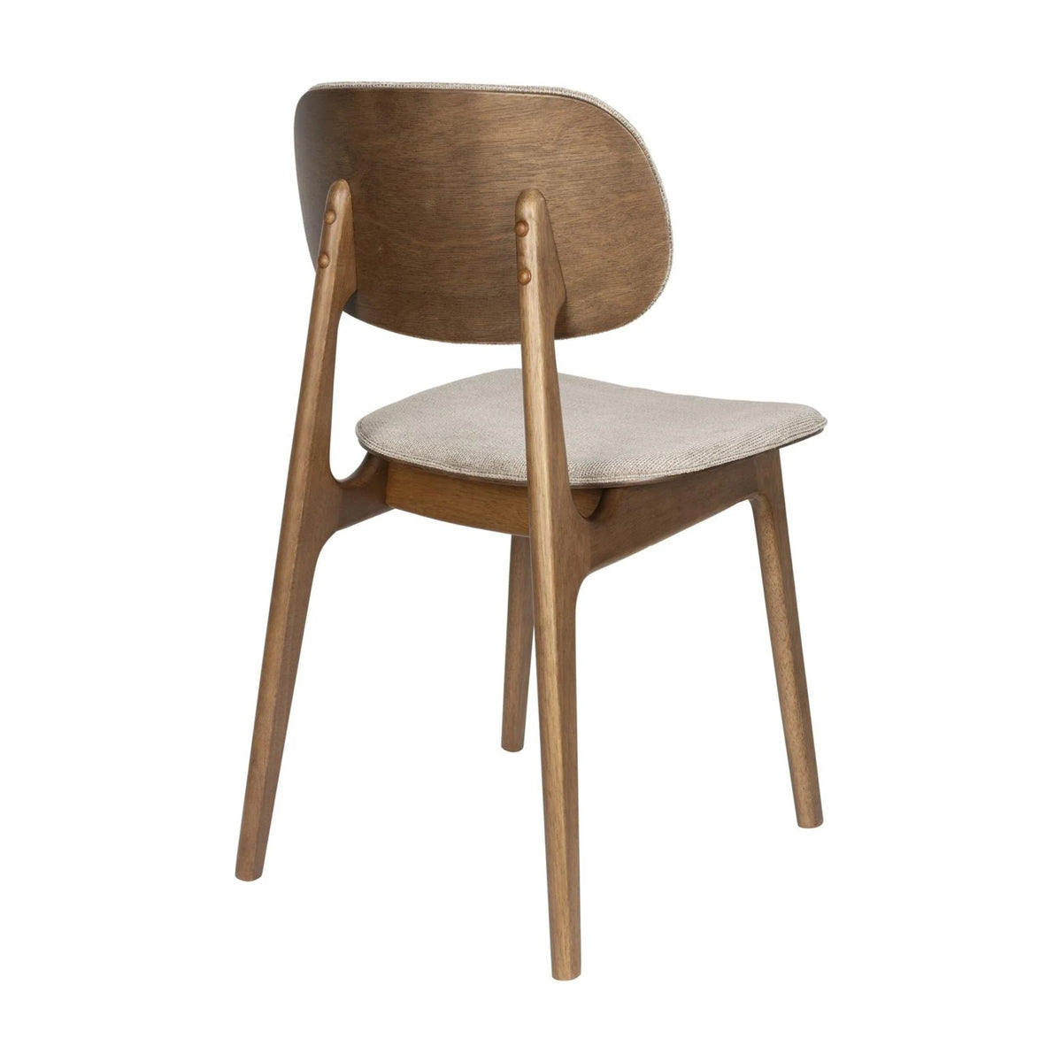 Dining Chair Marais Beige Domestica – Back Three Quarter View on White