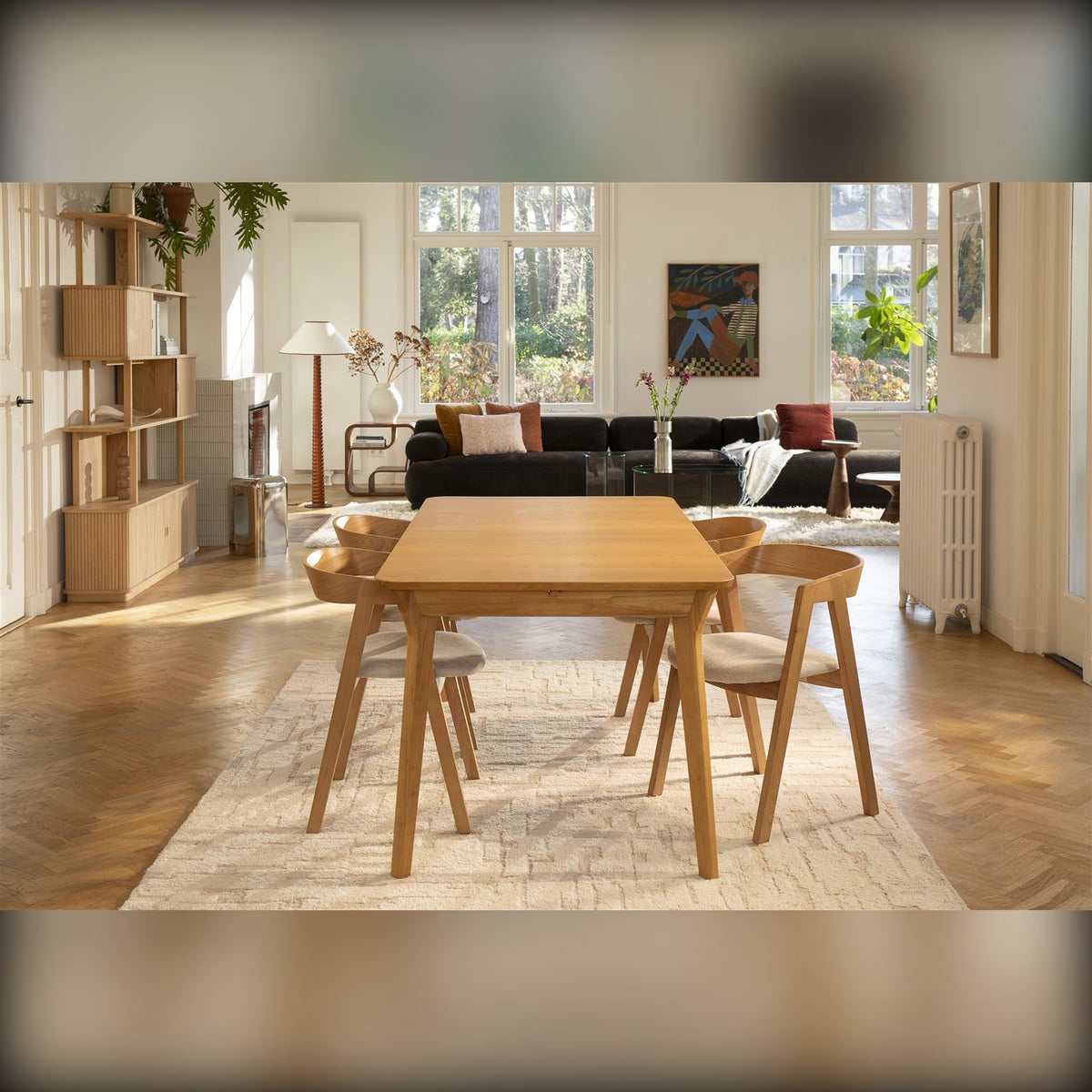 Dining Table Ellen Natural Domestica – Lifestyle – Open-plan Living Space