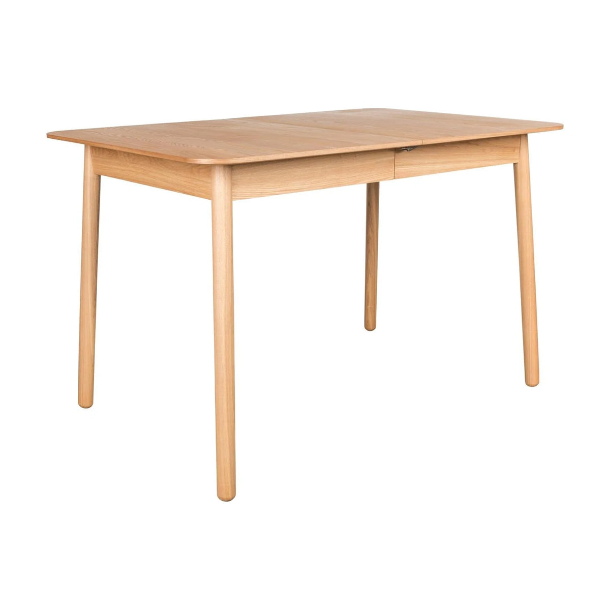 Dining Table Glimps 120/162x80 Natural Domestica – Three Quarter View on White