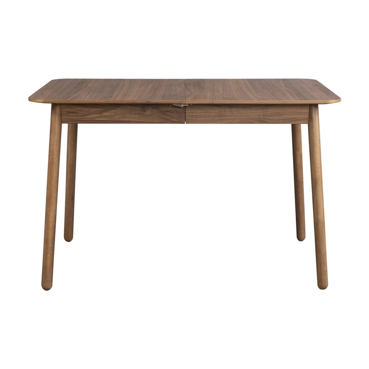 Dining Table Glimps 120/162x80 Walnut Domestica – Front View on White