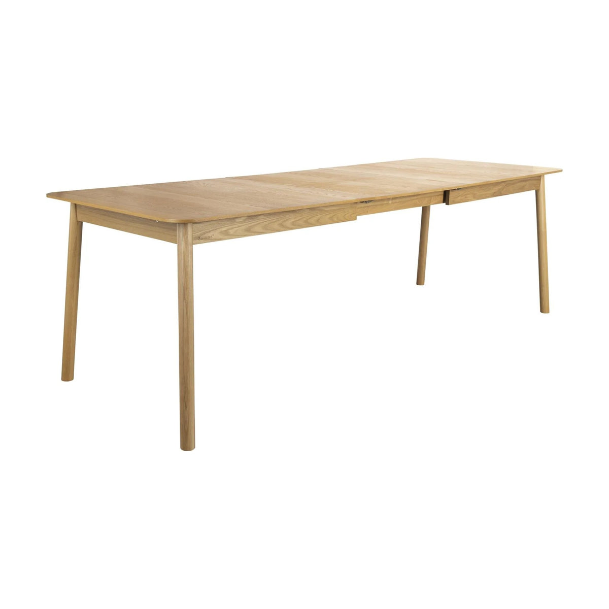 Dining Table Glimps 180/240x90 Natural Domestica – Extended Three Quarter View on White
