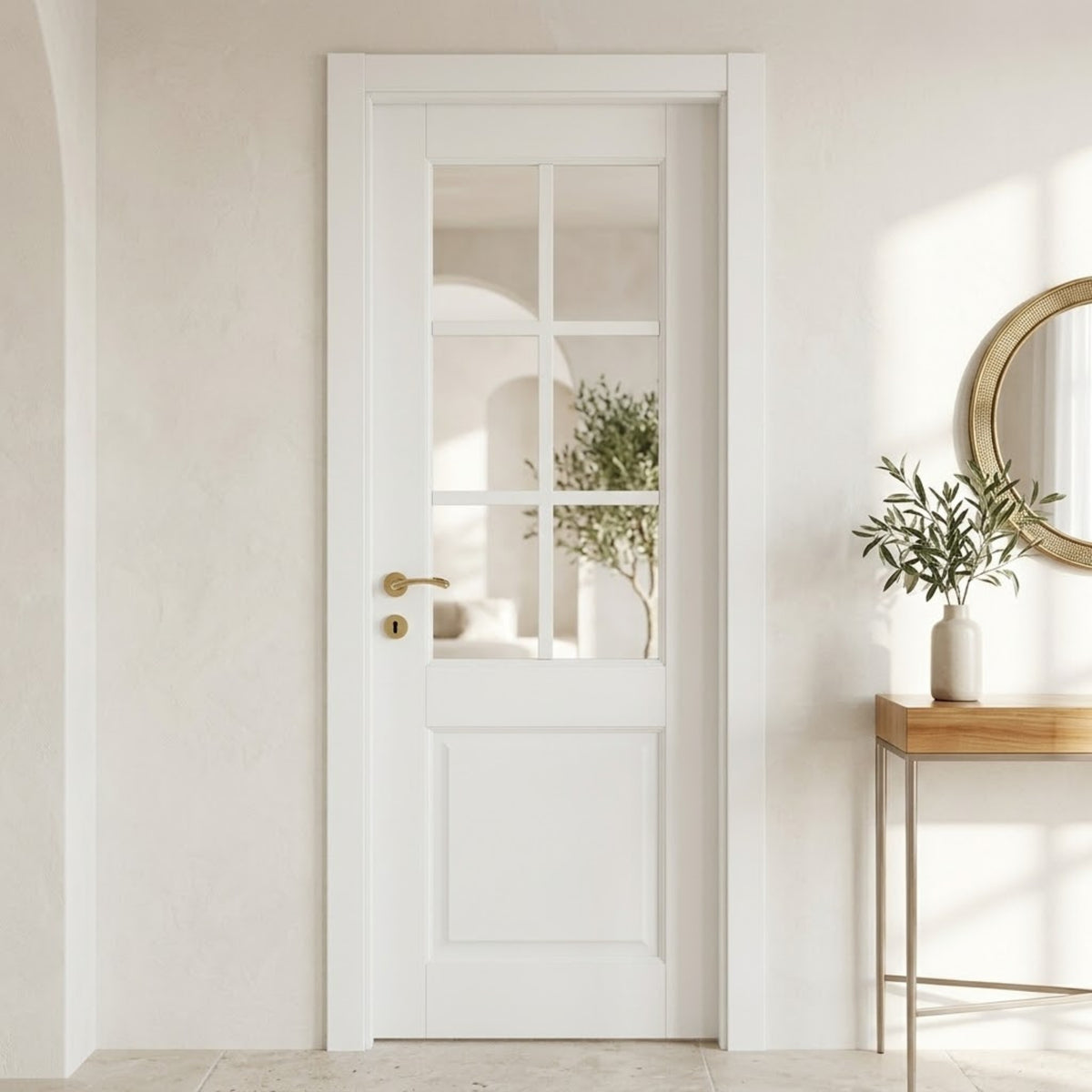 Gloria Door Domestica – Lifestyle Hallway (Tulip, sprayed white)