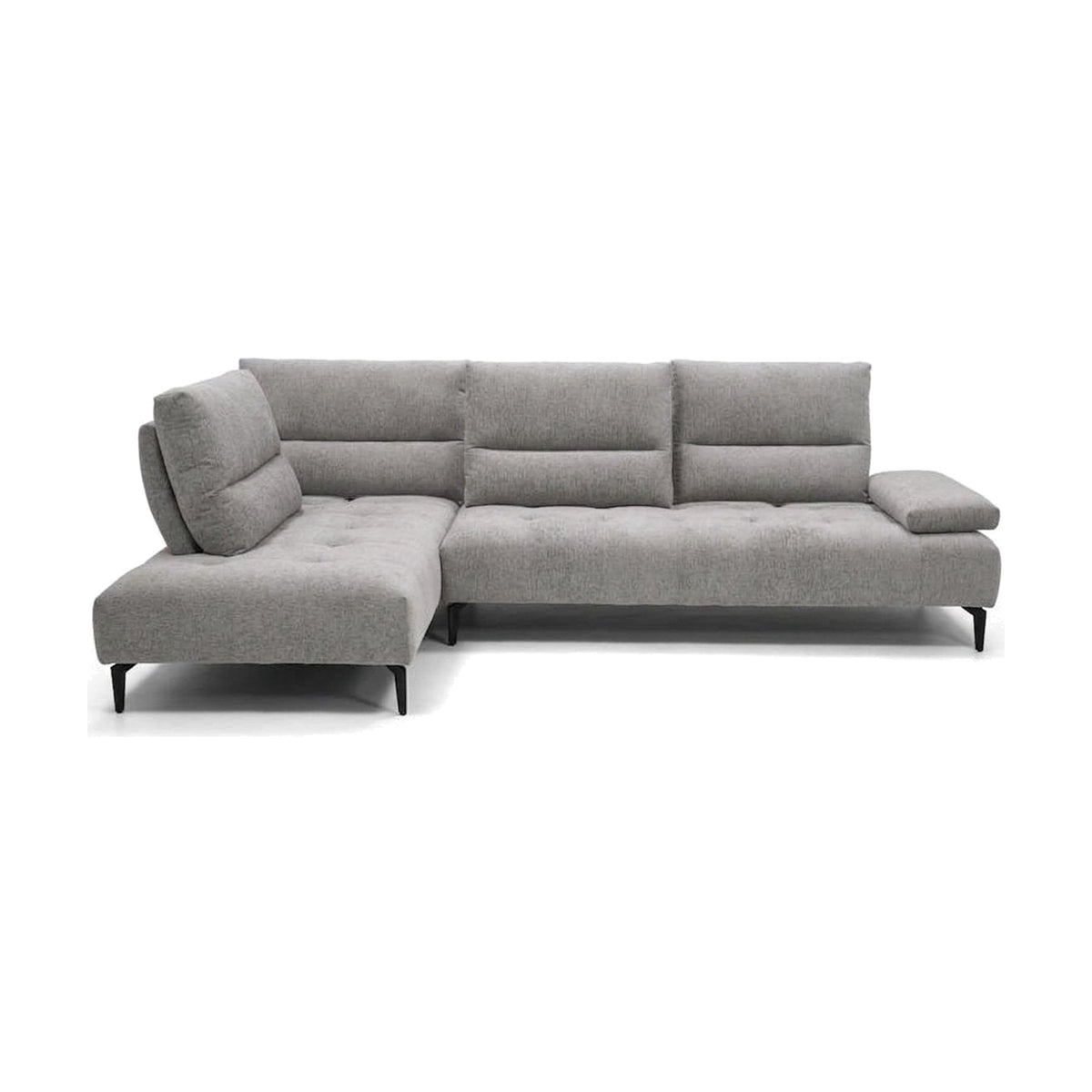 Egoitaliano Tate Corner Penisola Sofa Greige Fabric Domestica – Front Angle View