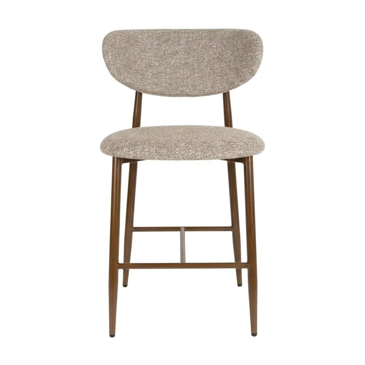 Counter Stool Noor Brown Domestica – Front View on White