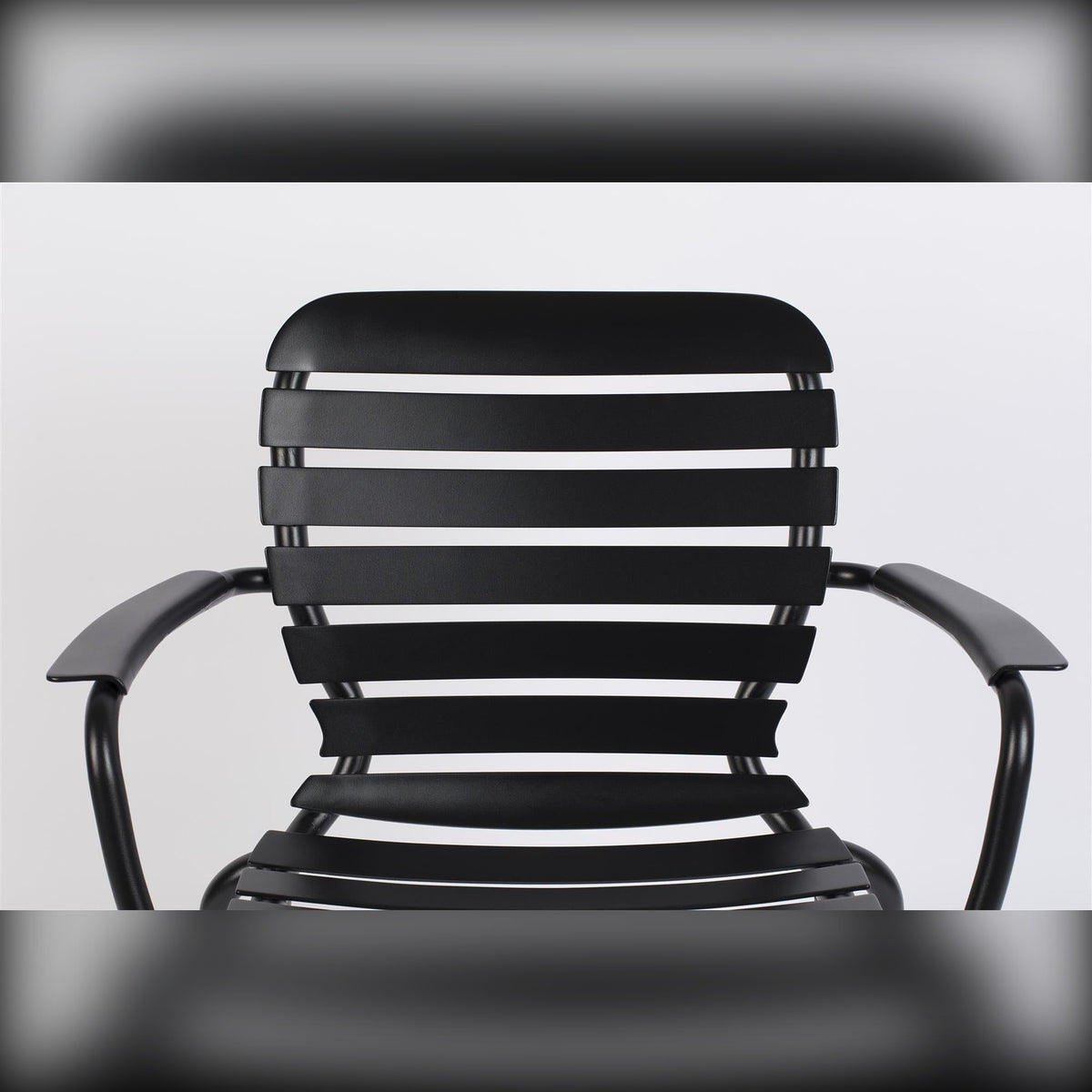 Garden Armchair Vondel Black Domestica – Slatted Backrest Close-up
