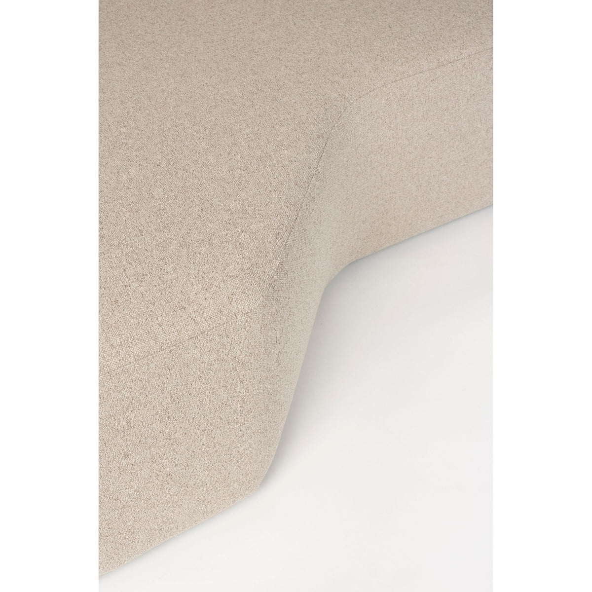 Sofa Prosper Right Cappuccino Domestica – Curved Upholstery Close-up