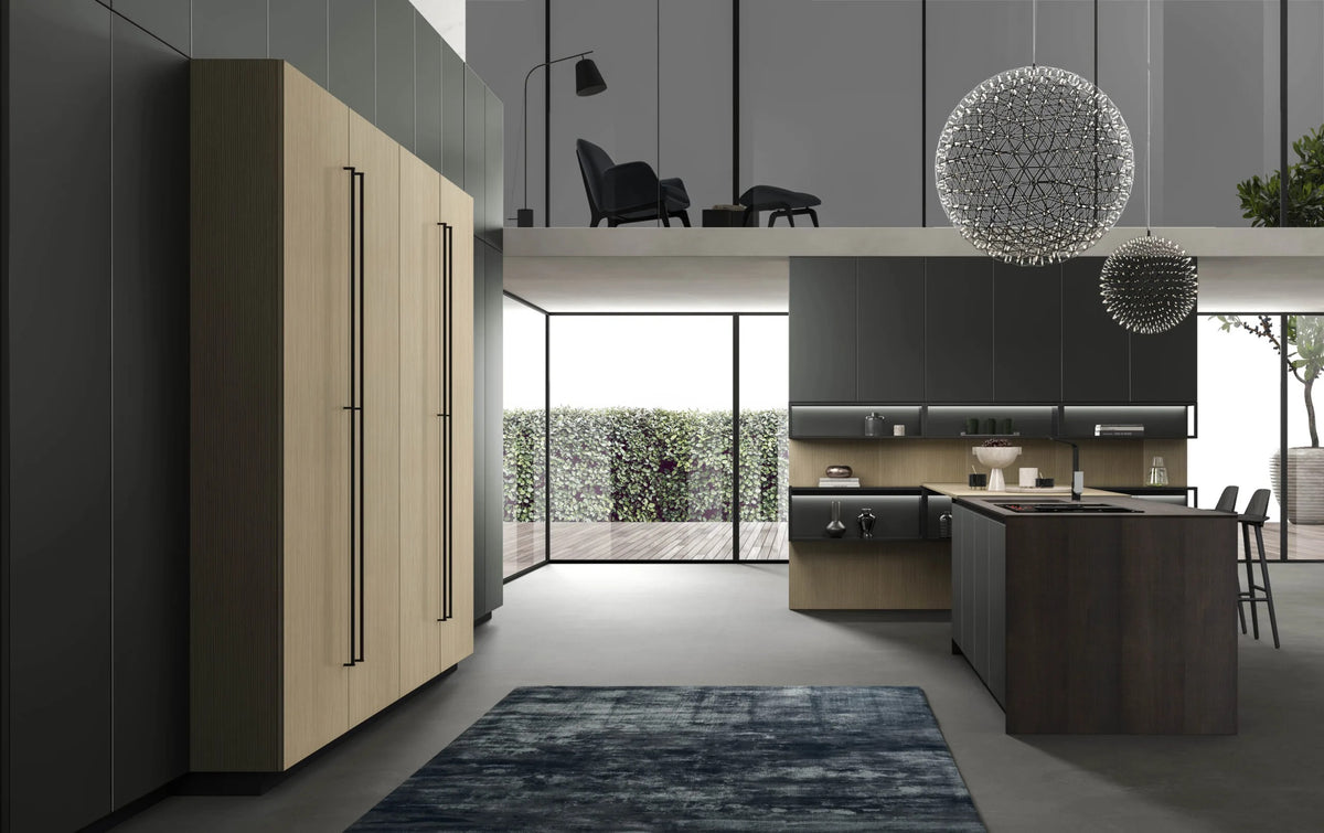 Viola Kitchen Domestica – Rigatino Tall Units and Island