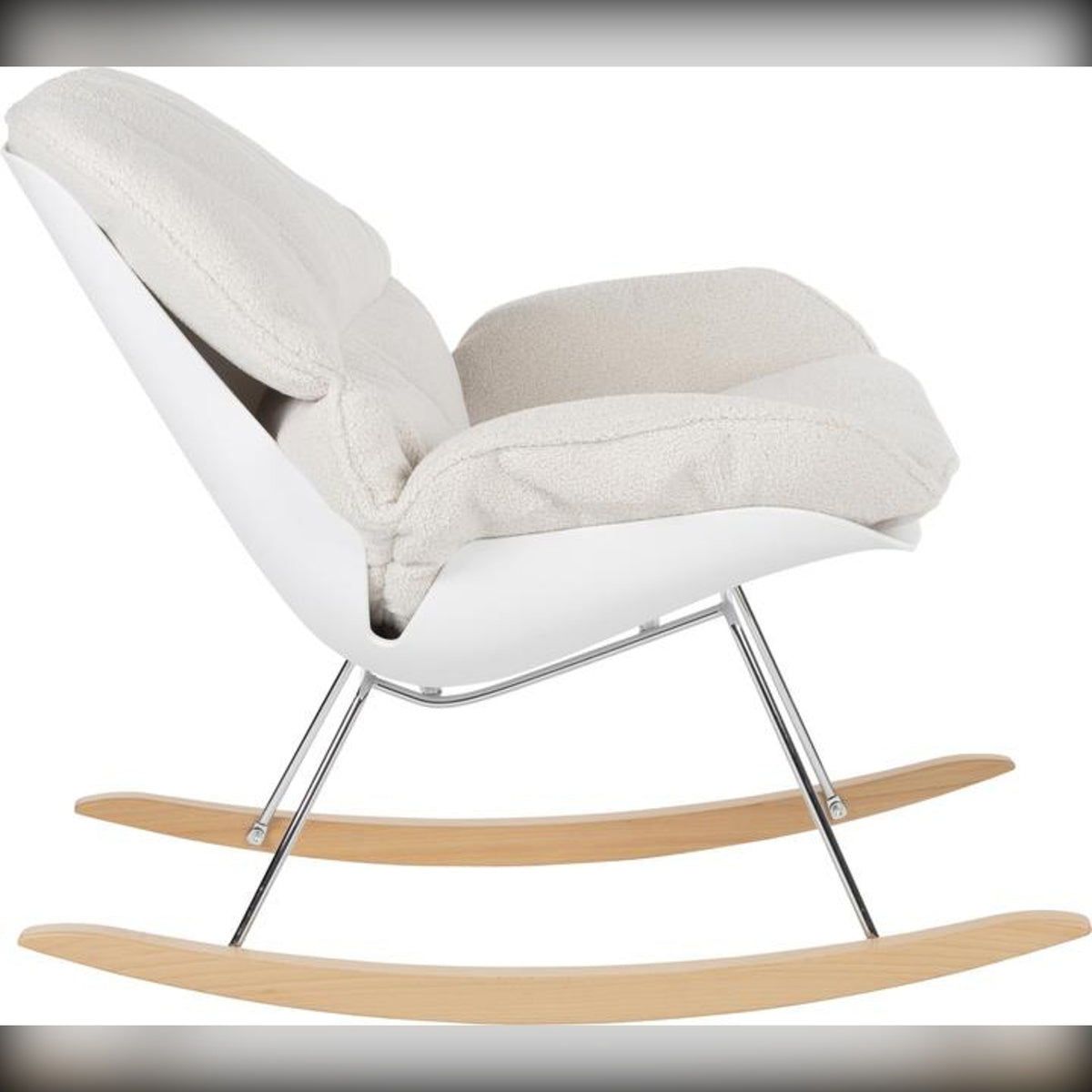 Lounge Chair Rocky Off White Domestica – Side View on White