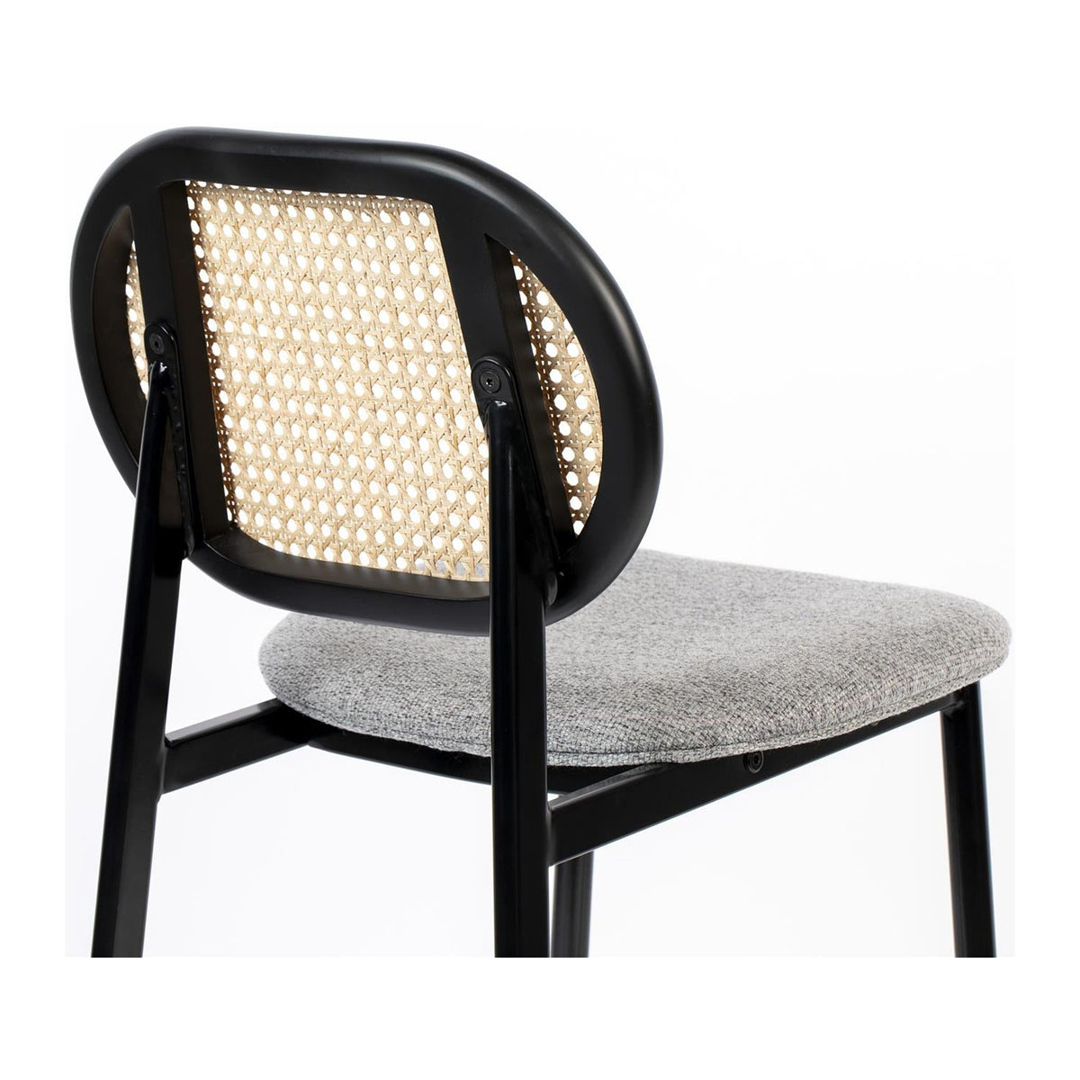 Counter Stool Spike Natural Grey Domestica – Backrest and Seat, Rear Three Quarter Close-up