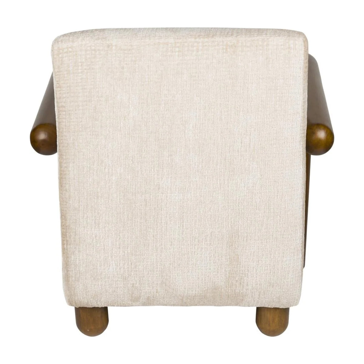 Lounge Chair Robinson Beige Domestica – Back View on White