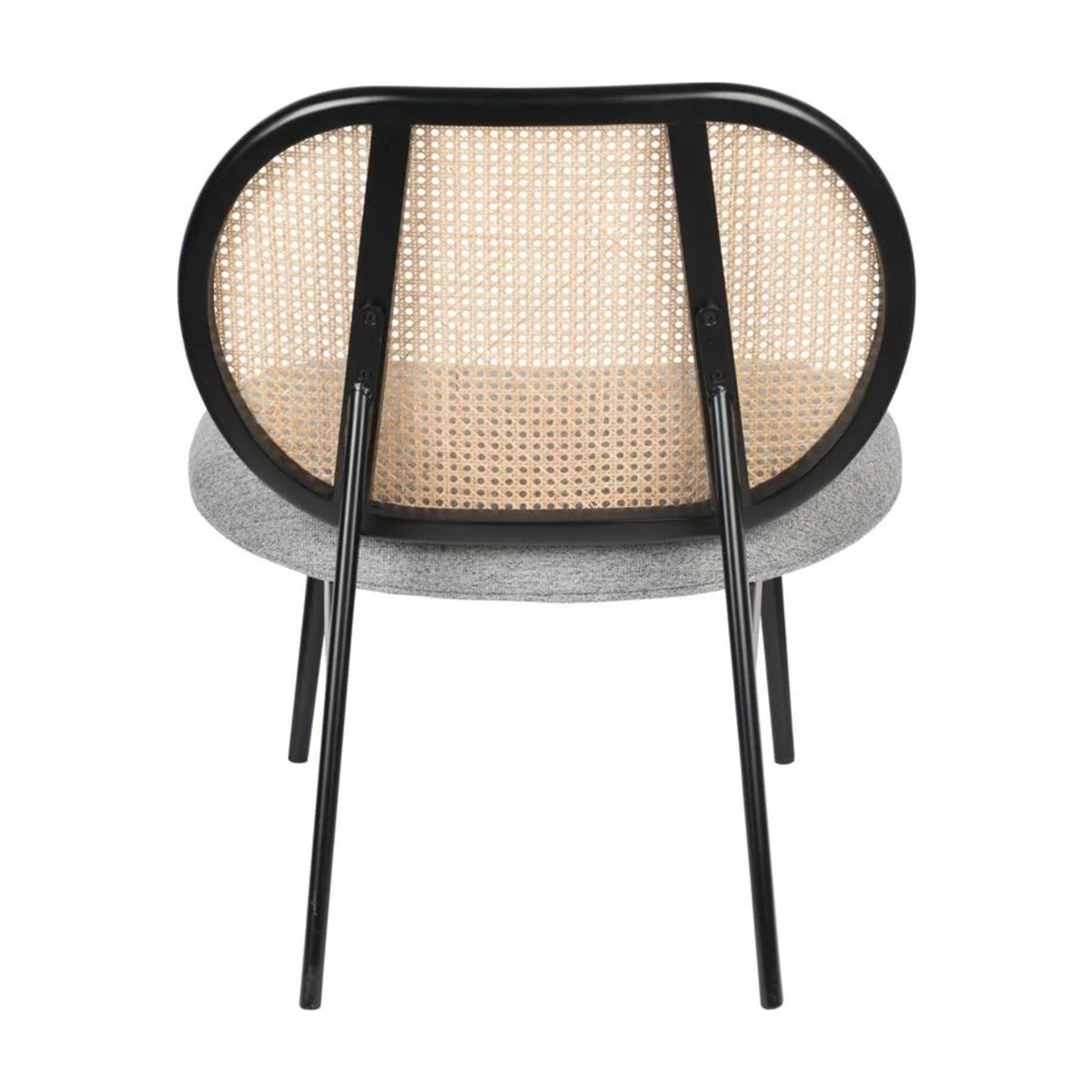 Lounge Chair Spike Natural Grey Domestica – Back View on White
