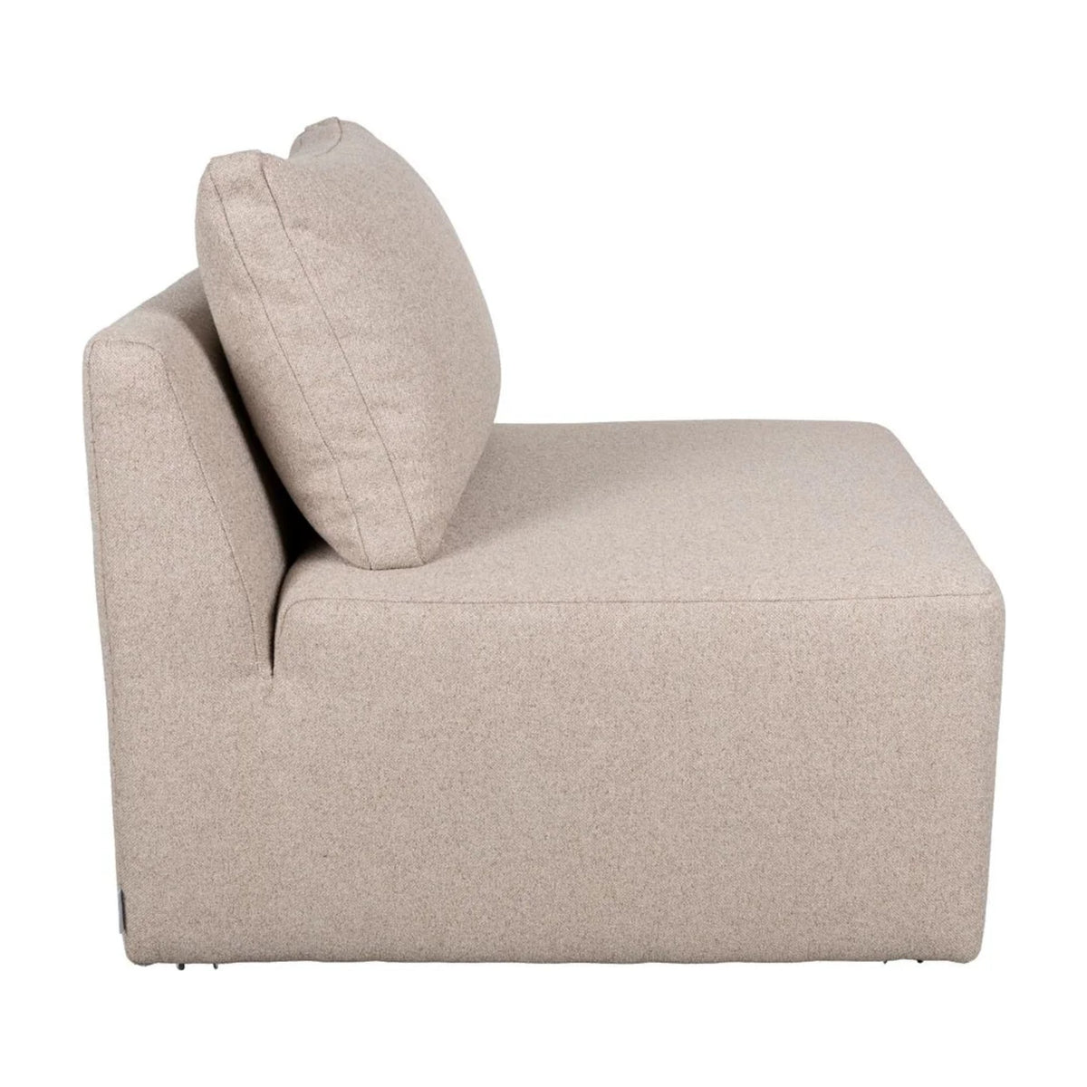 Sofa Element Prosper 1-Seater Cappuccino Domestica – Side View on White