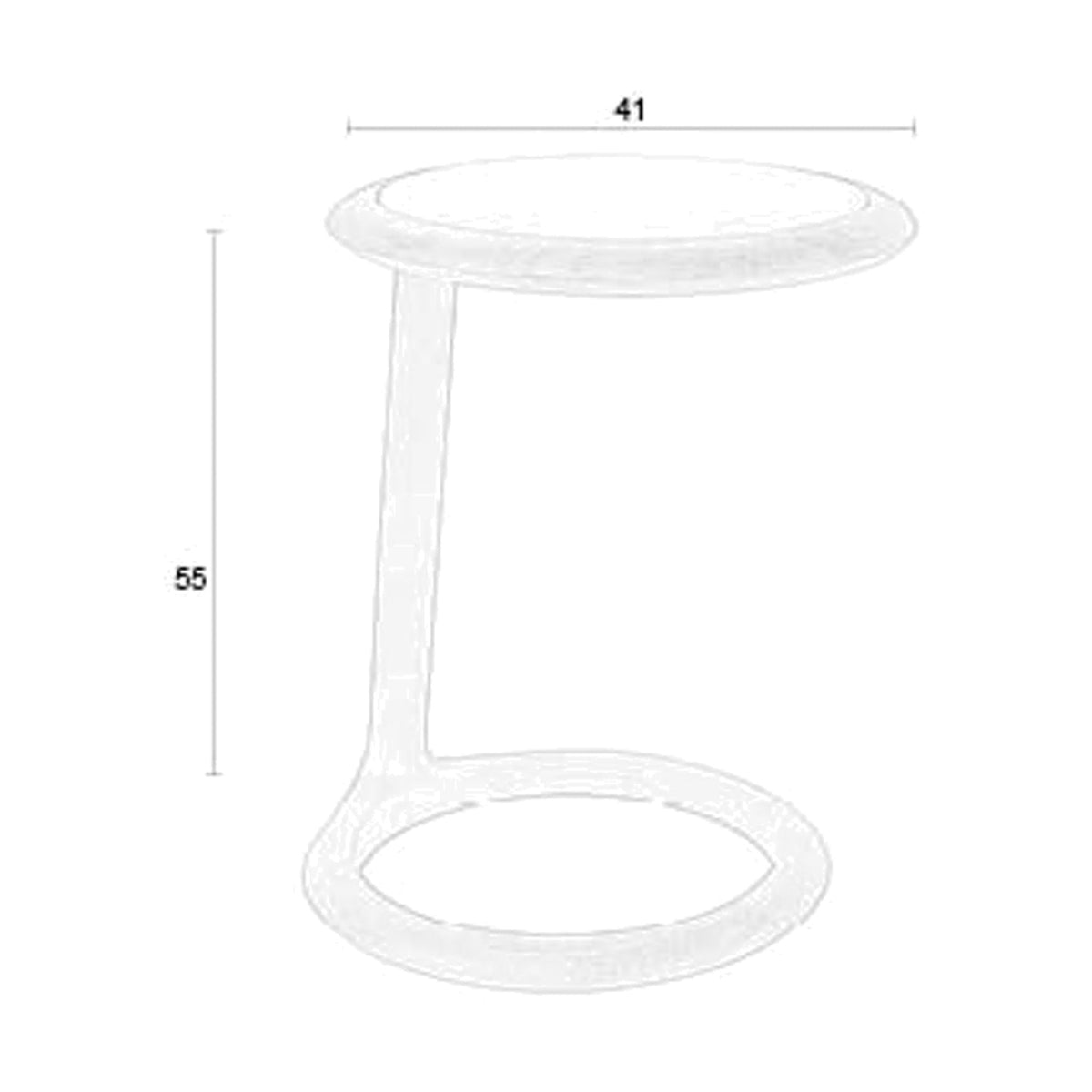 Side Table Doppio Domestica – Dimensions Drawing