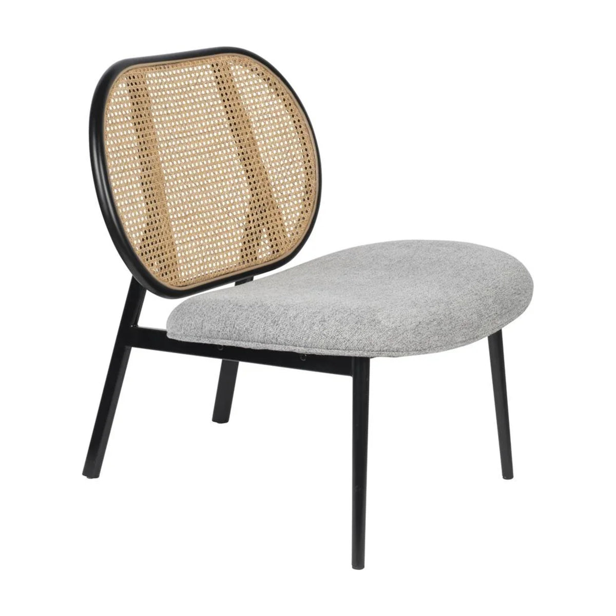 Lounge Chair Spike Natural Grey Domestica – Three Quarter View on White