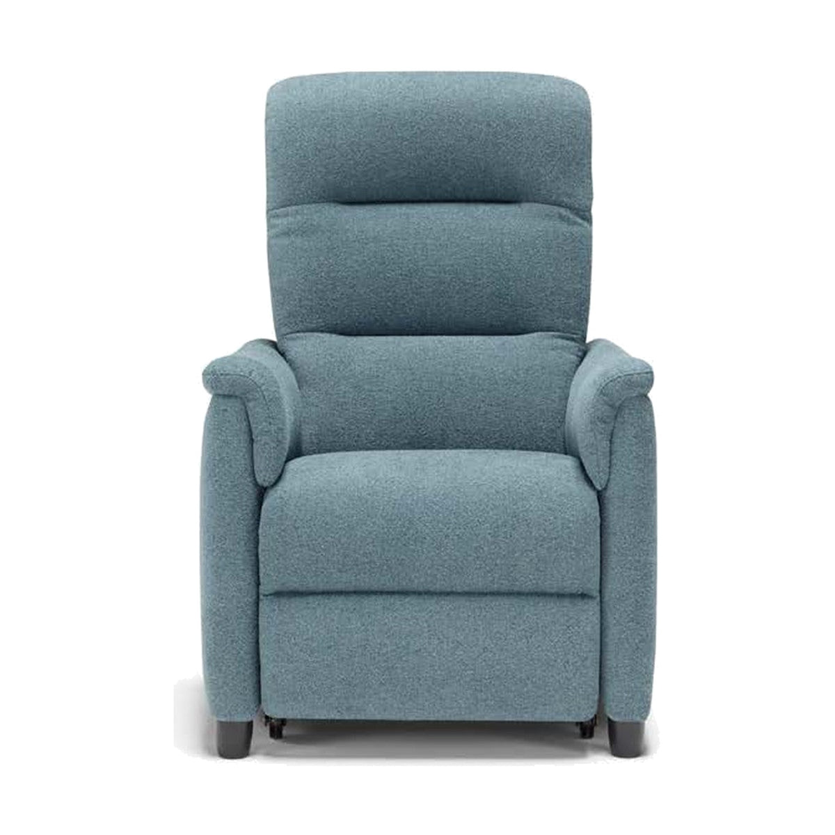 Lift Recliner Armchair Artemis Light Blue Domestica – Front View on White