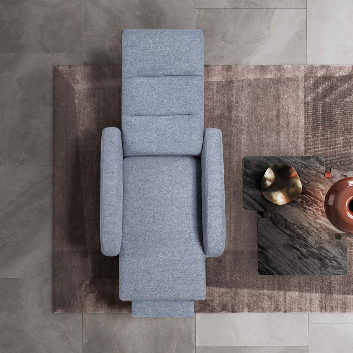 Lift Recliner Armchair Bourbon Domestica – Top View