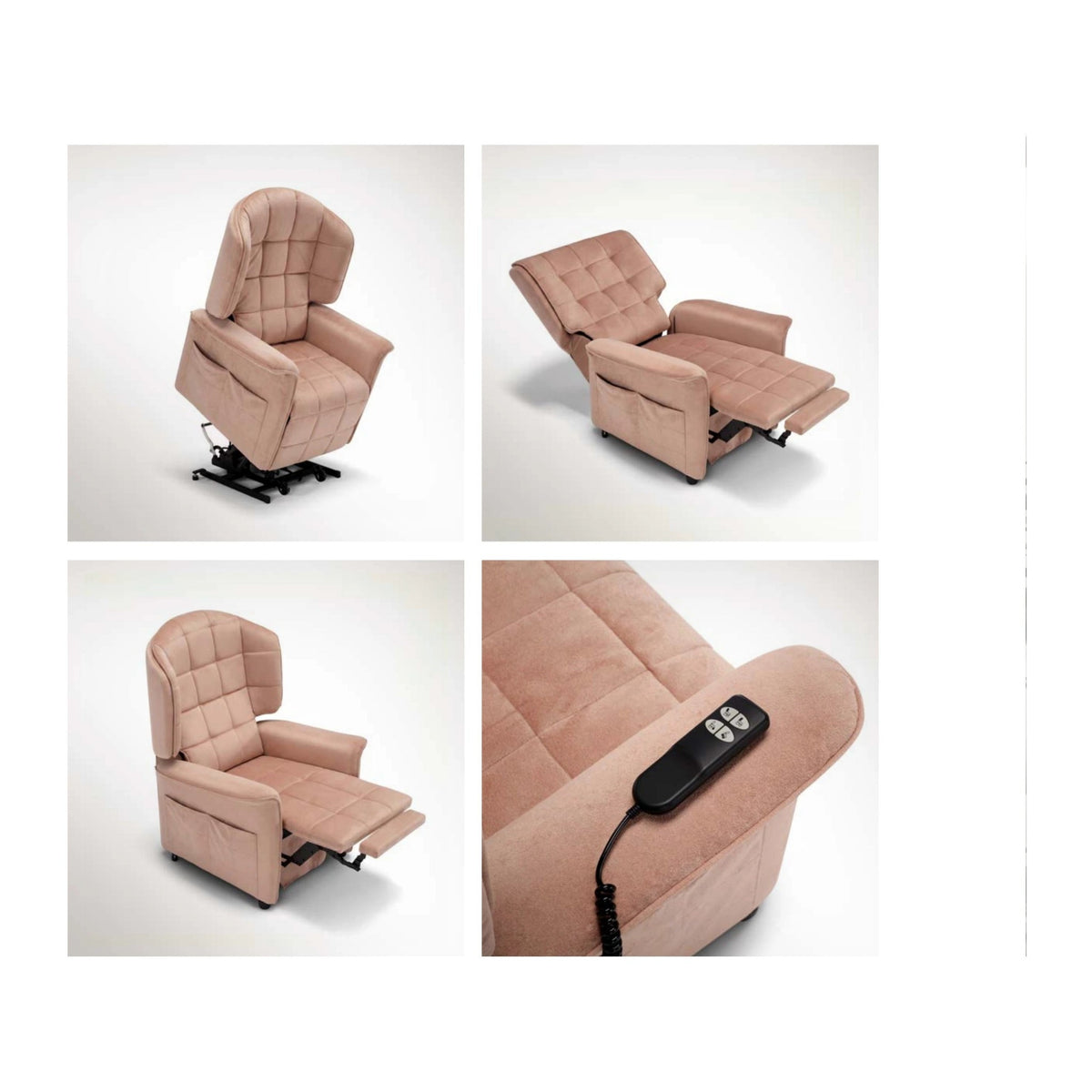 Lift Recliner Armchair Cottage Domestica – Lift, Recline and TV Positions with Remote Control Detail