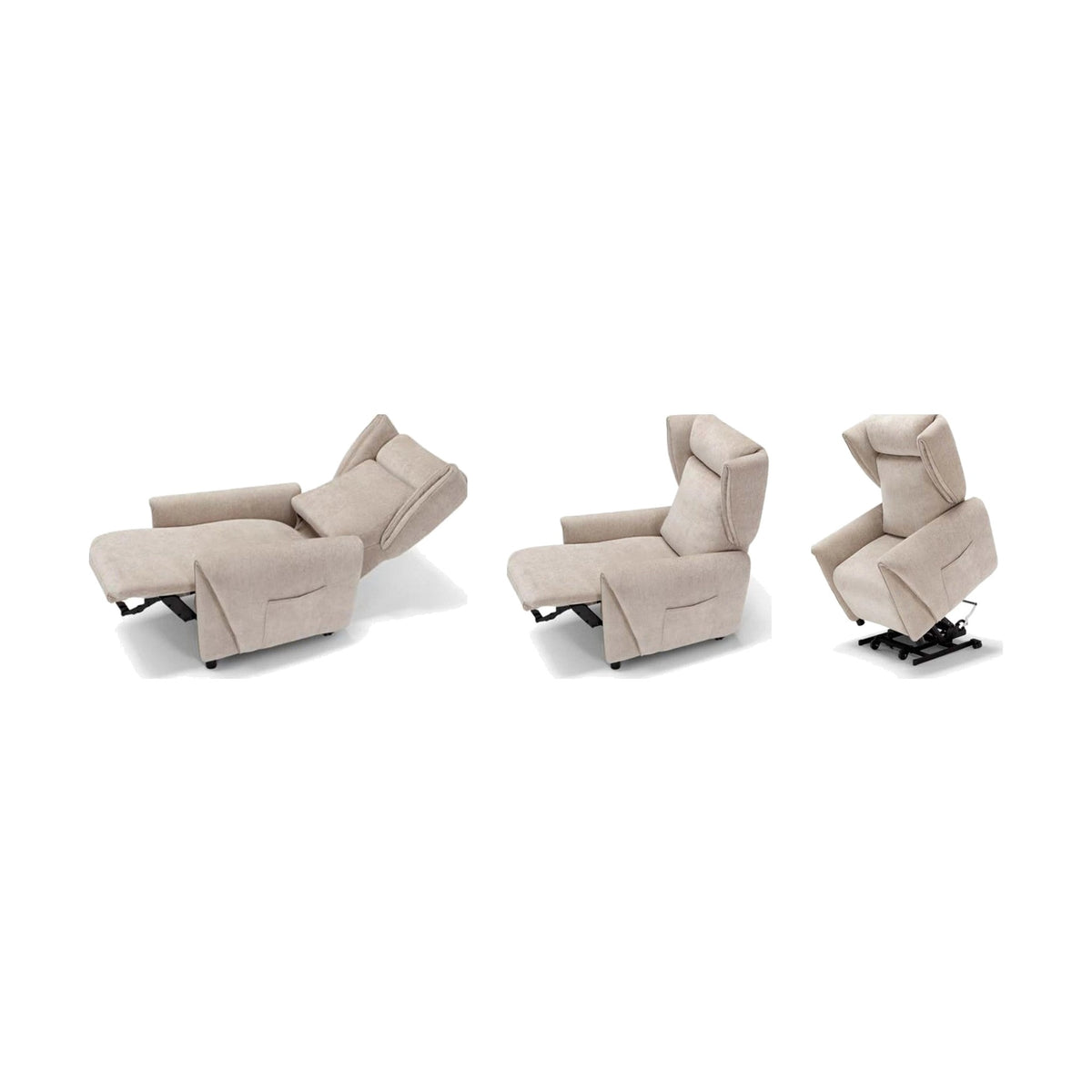 Lift Recliner Armchair Dandy Domestica – Full Recline, TV and Lift Positions on White