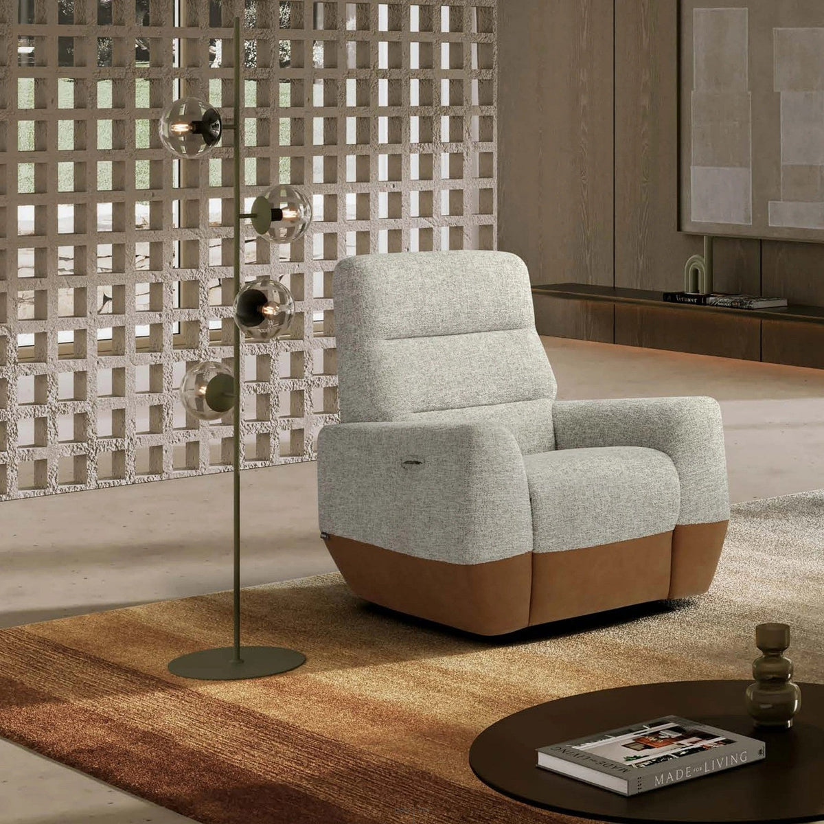 Swivel Recliner Armchair Neo Domestica – Lifestyle – In a Living Room