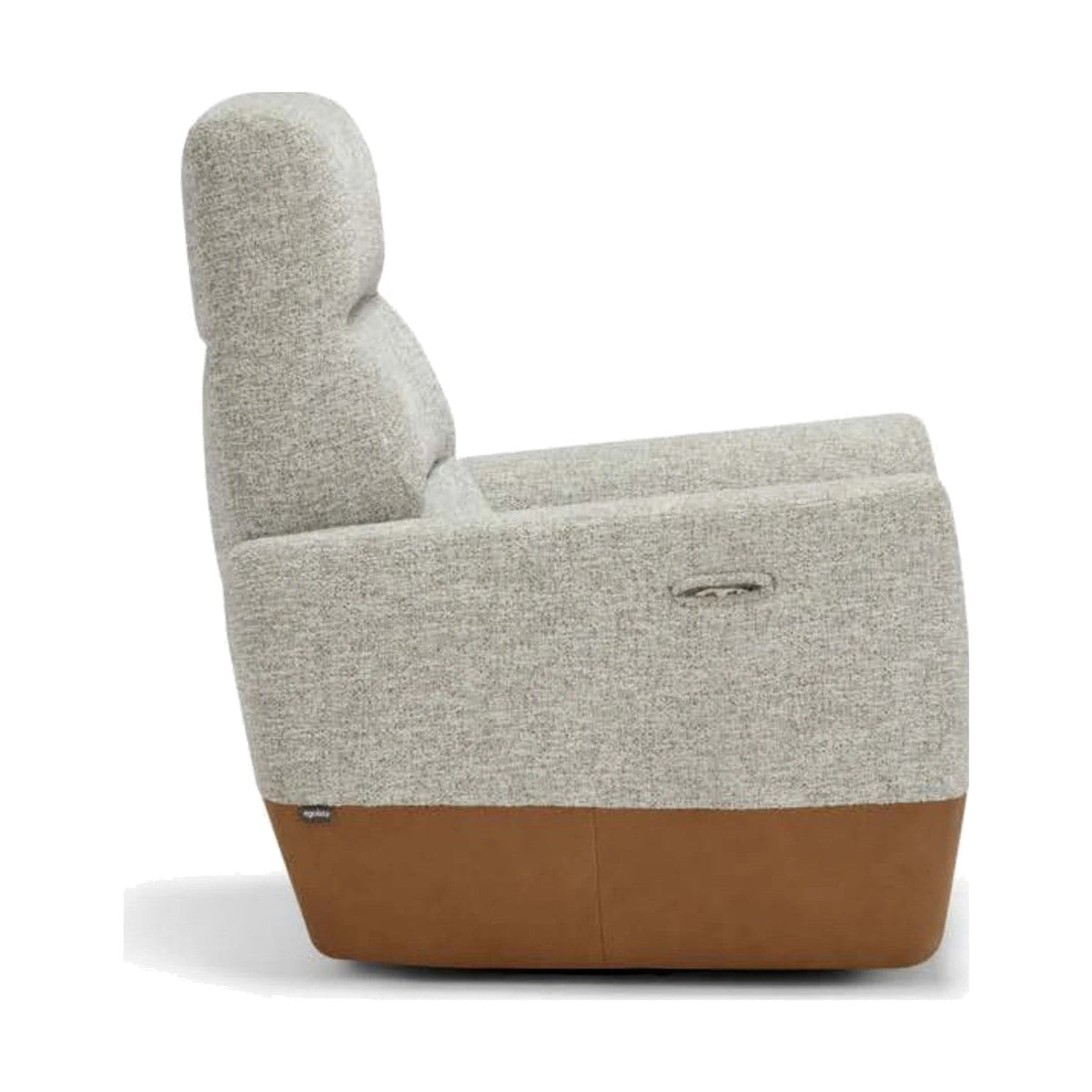 Swivel Recliner Armchair Neo Domestica – Side View on White