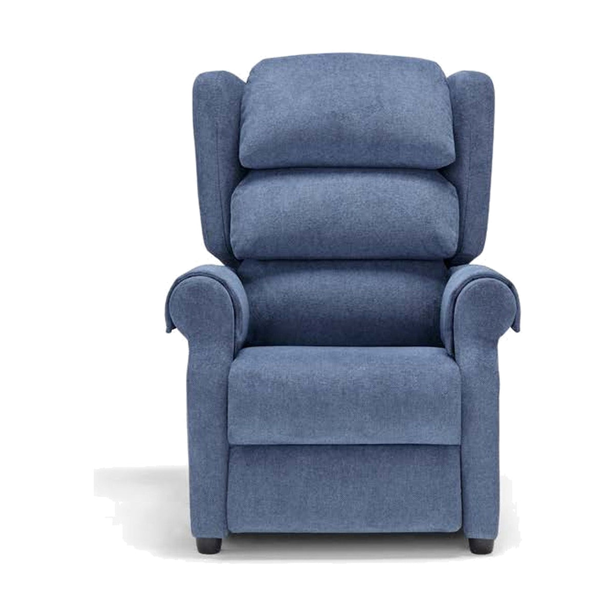 Lift Recliner Armchair Nuvola Blue Domestica – Front View on White