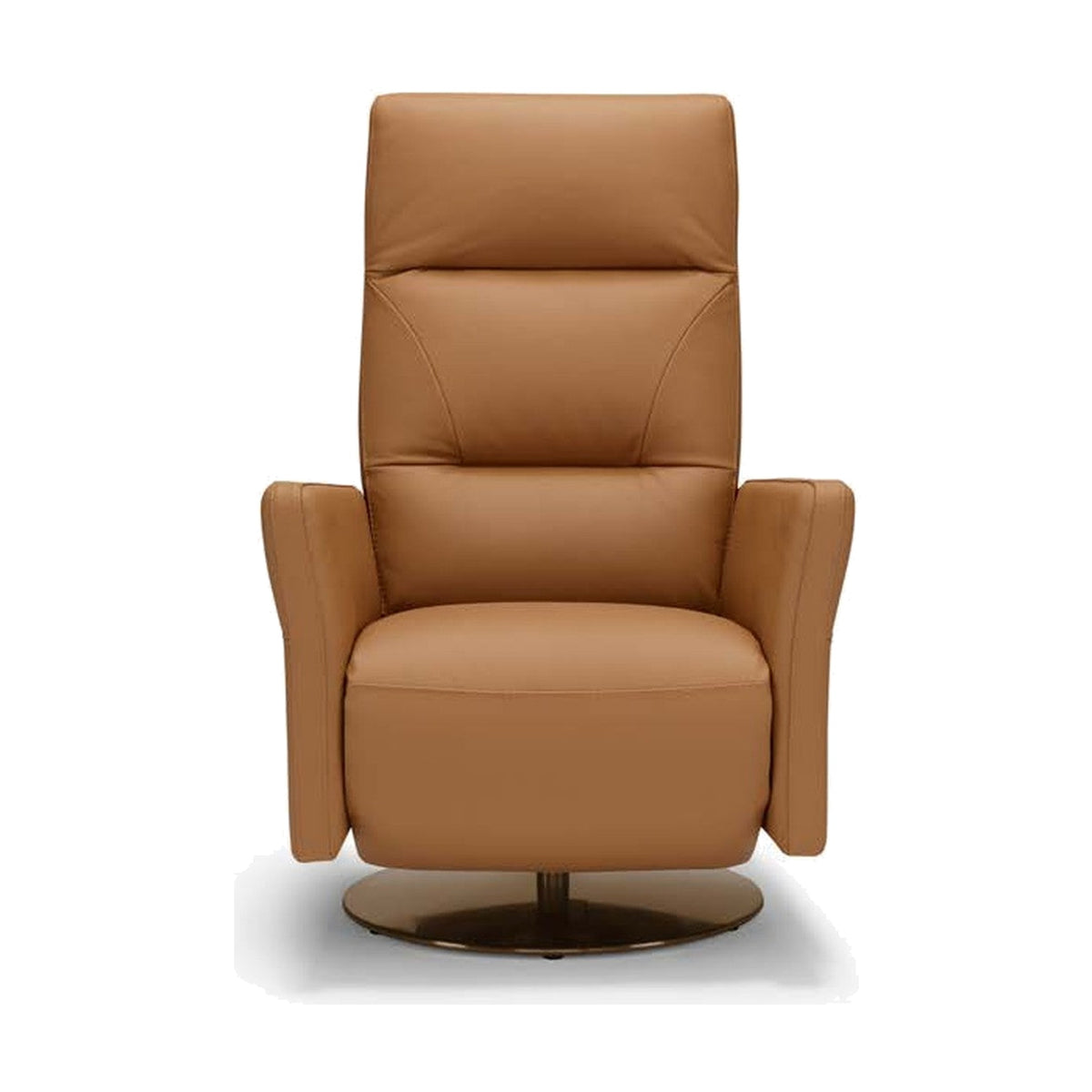 Swivel Lift Recliner Armchair Satin Domestica – Front View on White