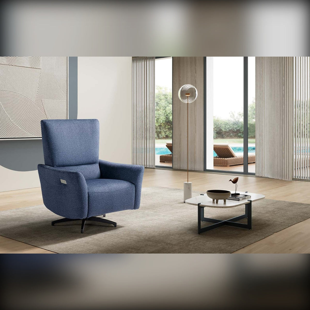 Swivel Recliner Armchair Tudor Domestica – Lifestyle – In a Living Room