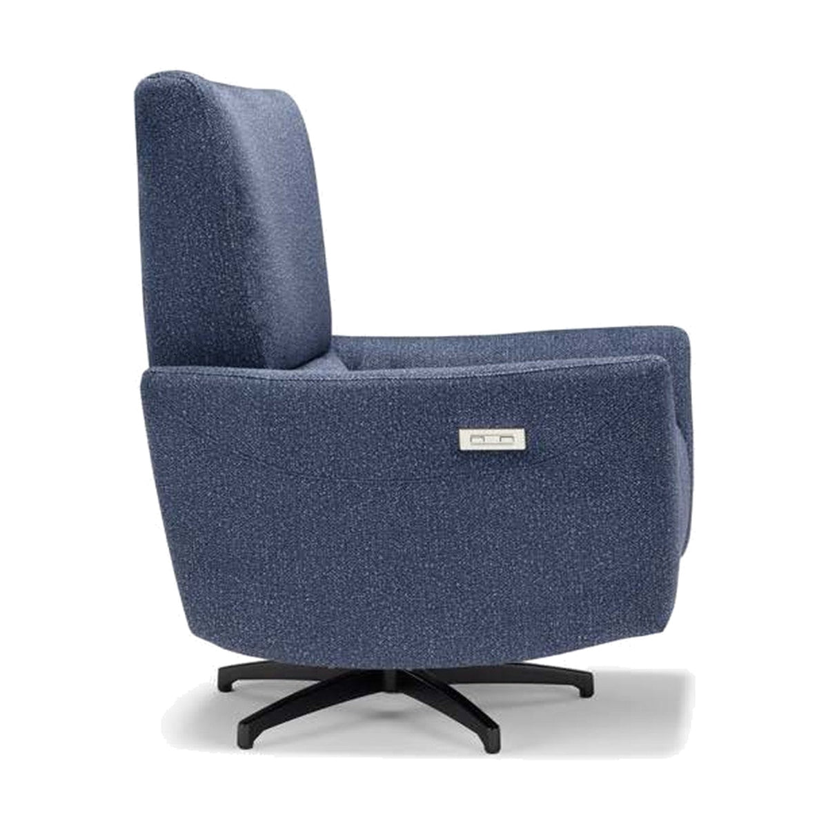 Swivel Recliner Armchair Tudor Domestica – Side View on White