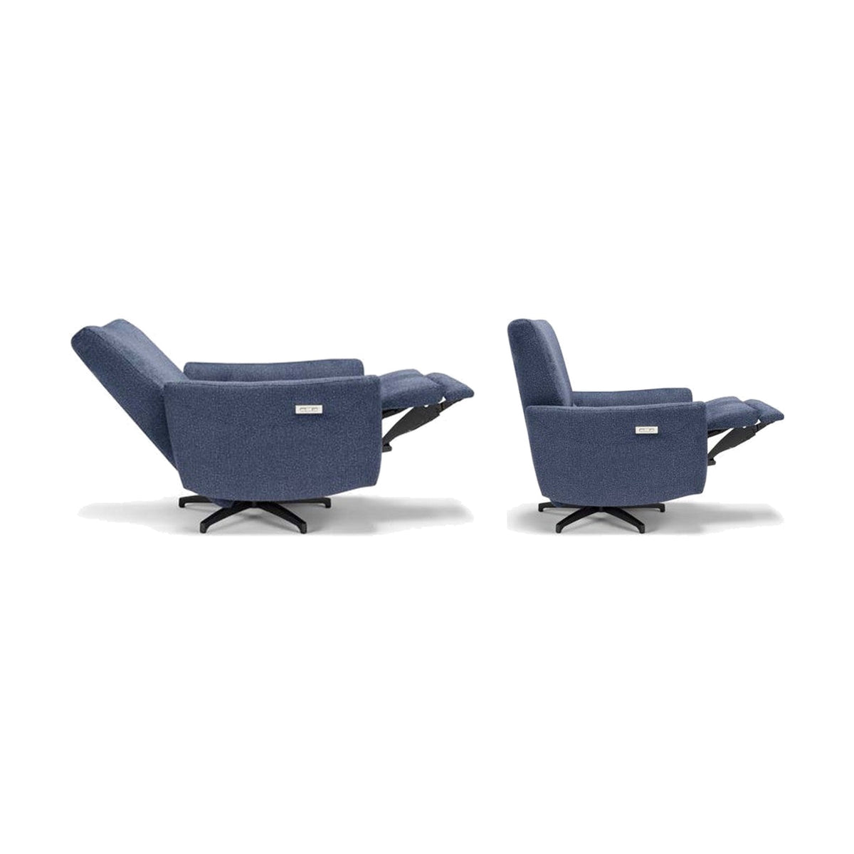 Swivel Recliner Armchair Tudor Domestica – Full Recline and TV Positions on White