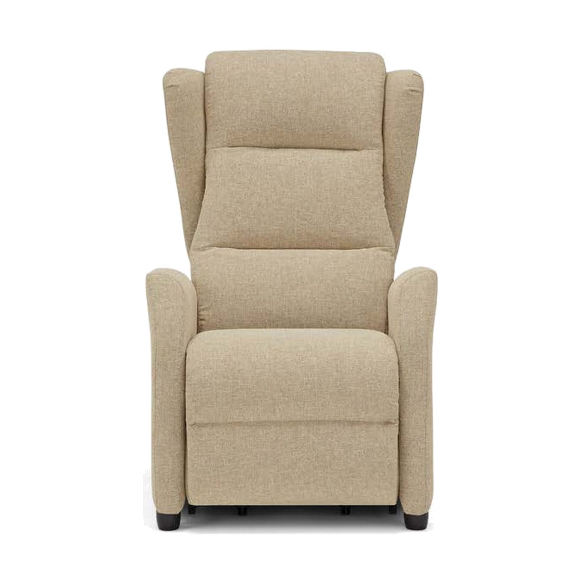 Lift Recliner Armchair Velvet Domestica – Front View on White