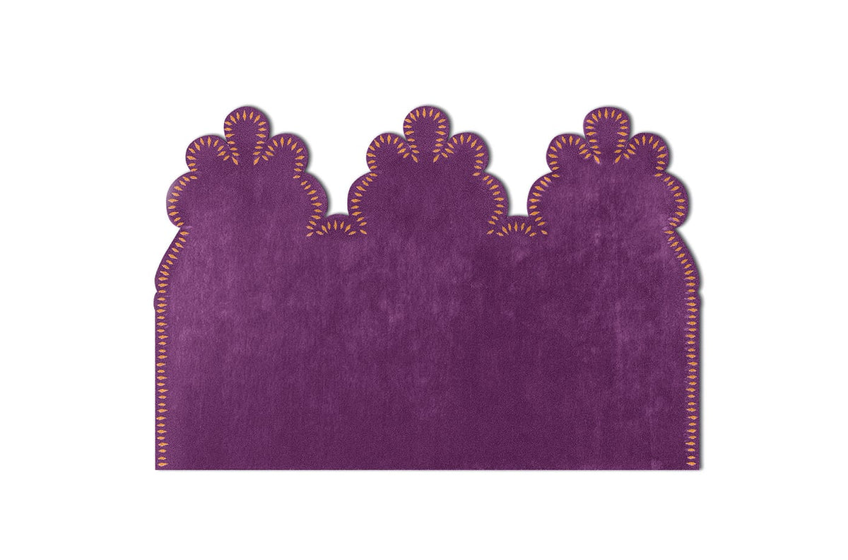 Merlino Egoitaliano Domestica – Rug in Purple, Top View on White