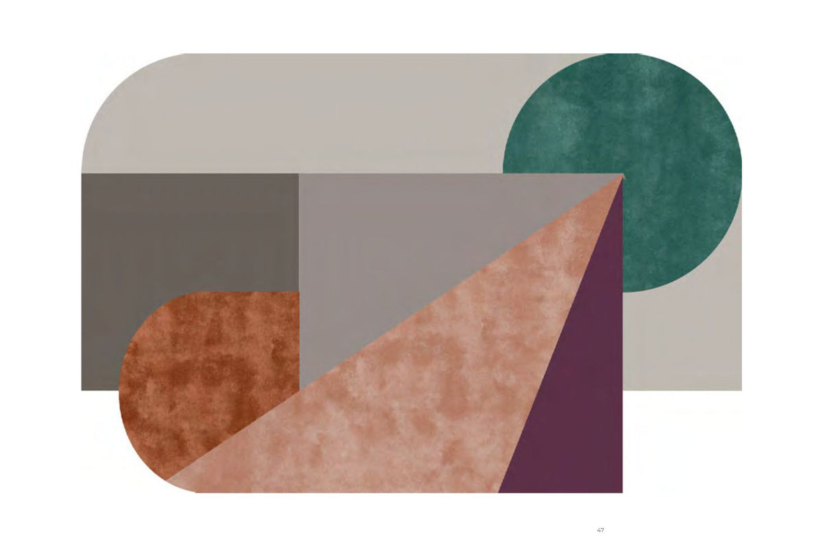 Section Egoitaliano Domestica – Geometric Rug, Top View on White