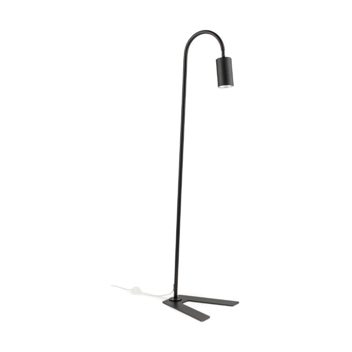 Spot Egoitaliano Domestica – Black Metal Floor Lamp on White