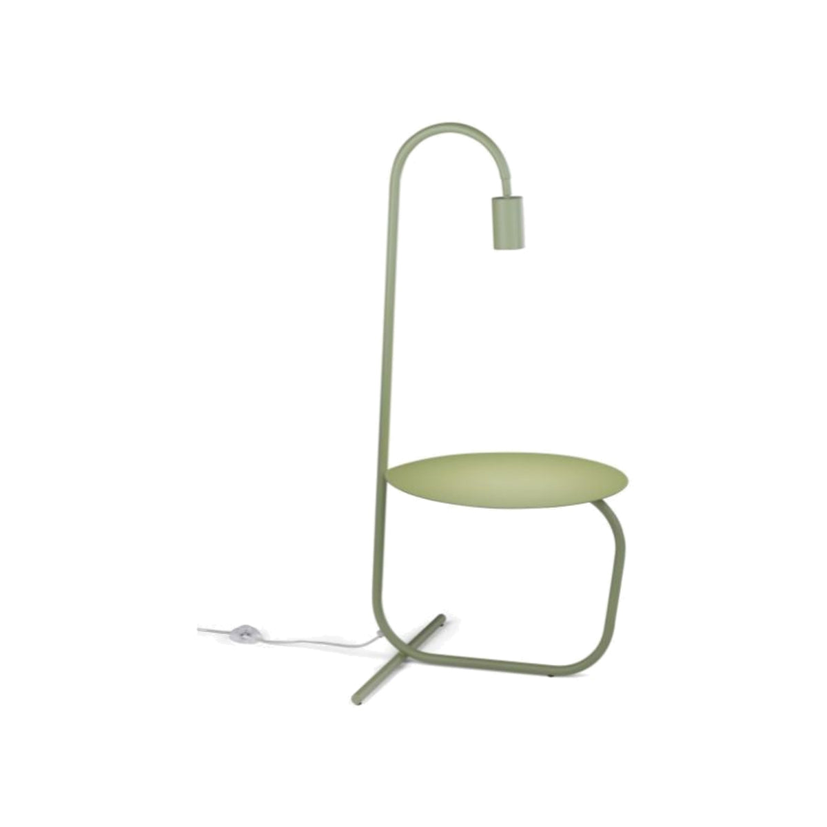 Lucignolo Egoitaliano Domestica – Floor Lamp with Round Shelf on White