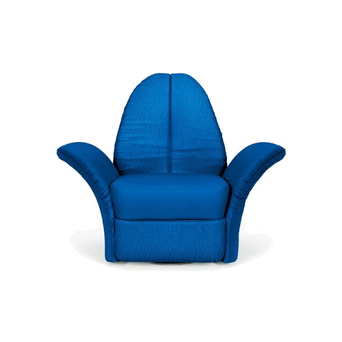 Petalo Armchair Egoitaliano Domestica – Outdoor Armchair in Blue, Front View on White