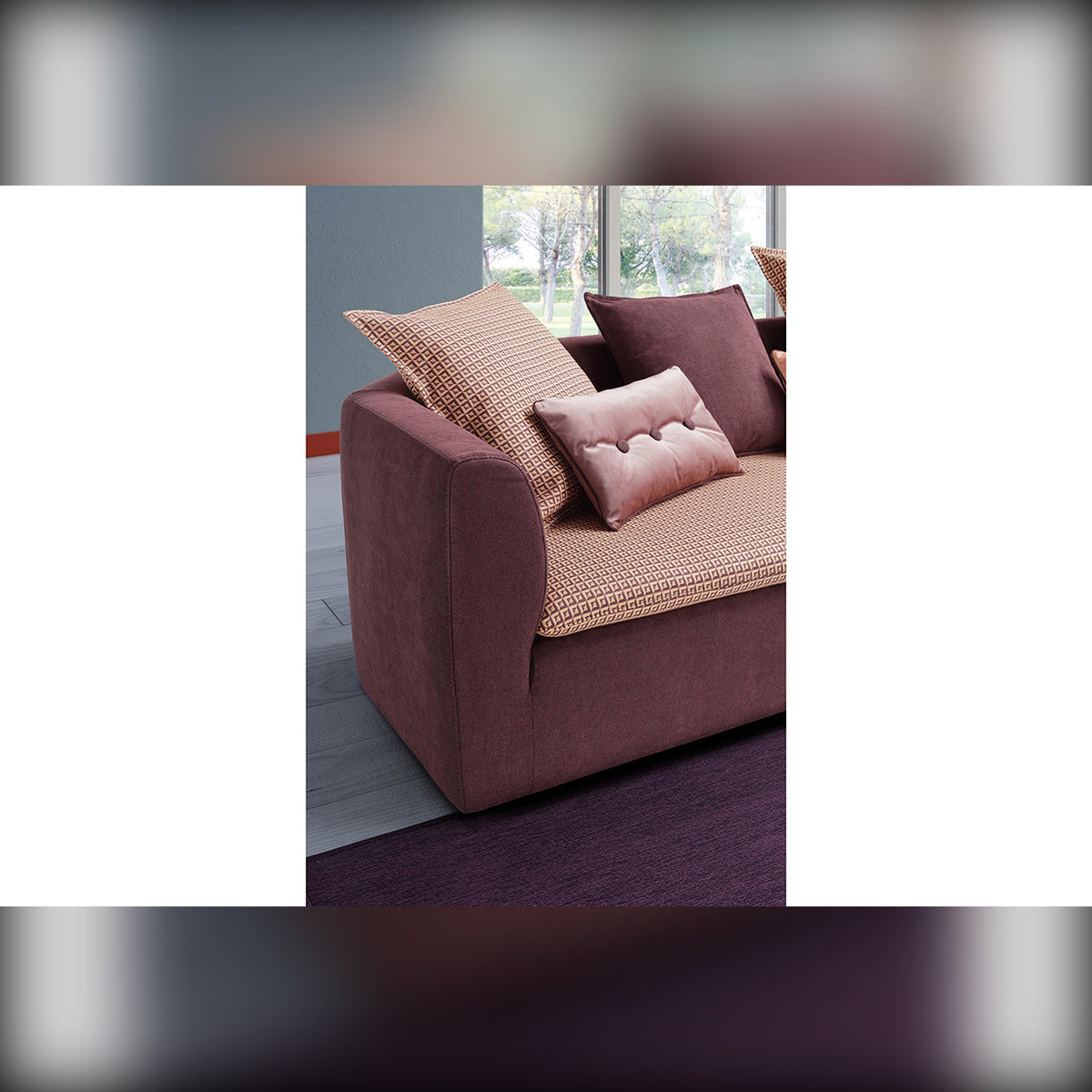 Buttons Egoitaliano Domestica – Lifestyle – Cushions on a Sofa, Close View