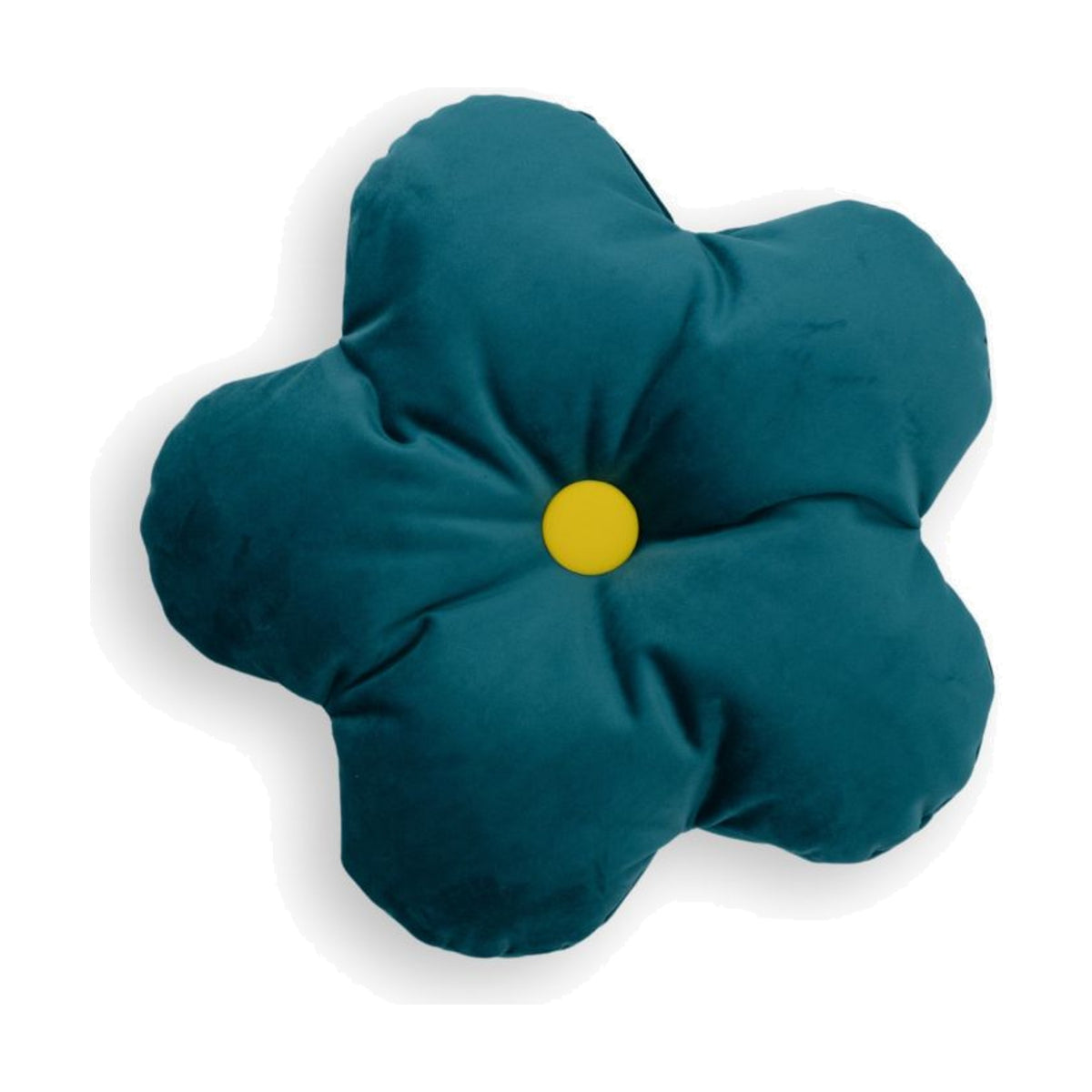 Fiorello Egoitaliano Domestica – Flower Cushion in Teal on White