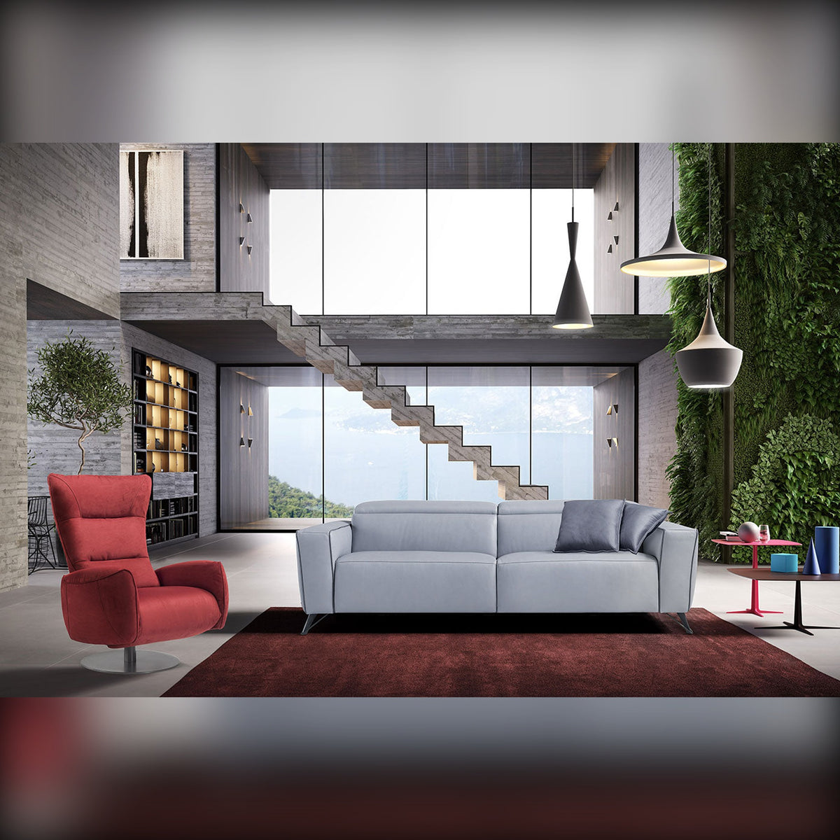 Mac Egoitaliano Domestica – Lifestyle – Coffee Table with Sofa and Armchair in a Living Room