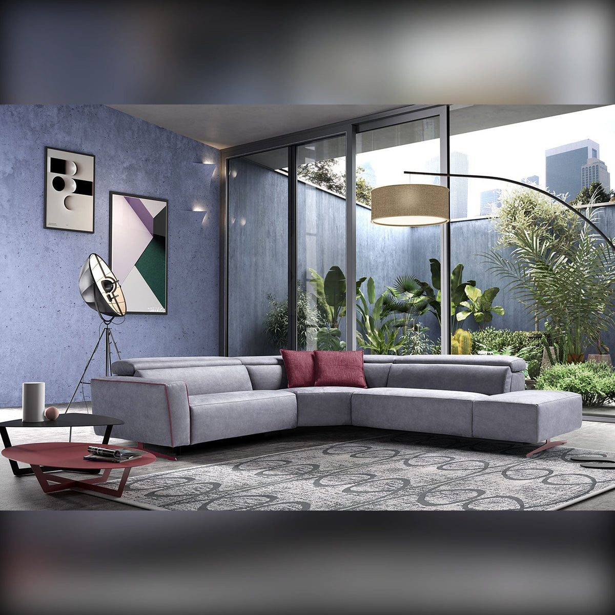 Coffee Table Planet Saturn Egoitaliano – with corner sofa in a living room
