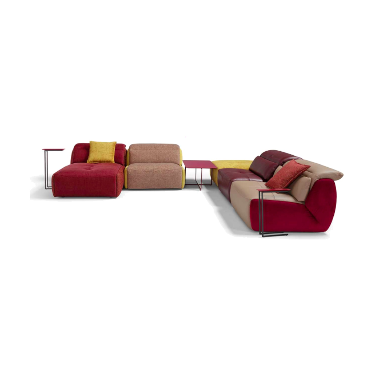 Selfy Egoitaliano Domestica – Side Table with a Modular Sofa on White