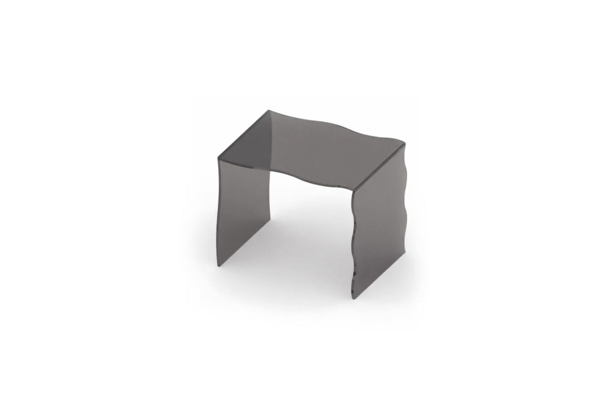 Wave Egoitaliano Domestica – Small Table in Smoked Glass on White