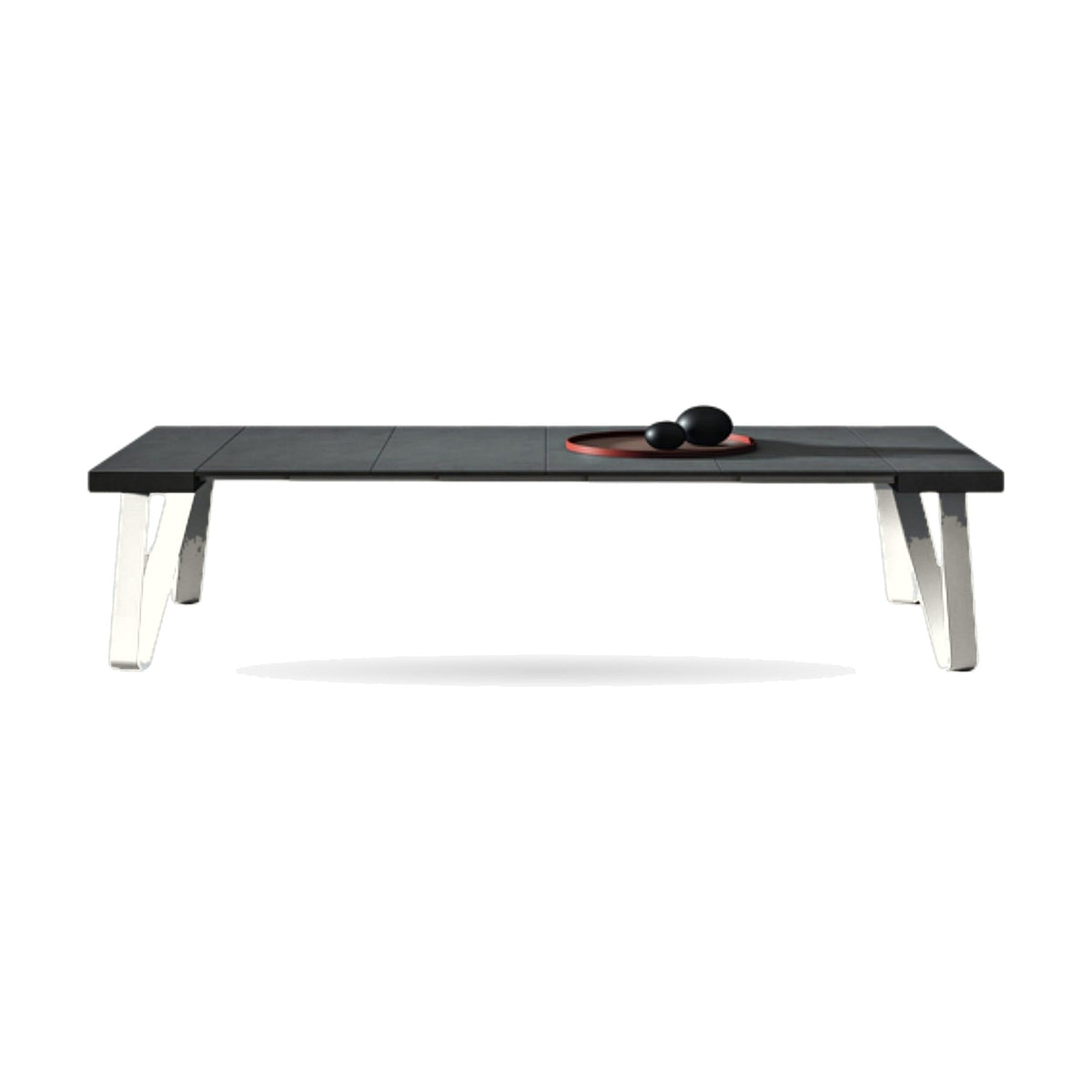 Extendable Console Table Axel – Matt White – Front View on White