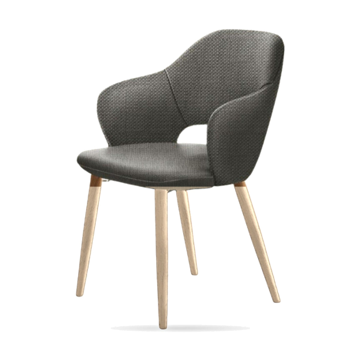 Dining Chair Palombina – Natural Ash – Front View on White