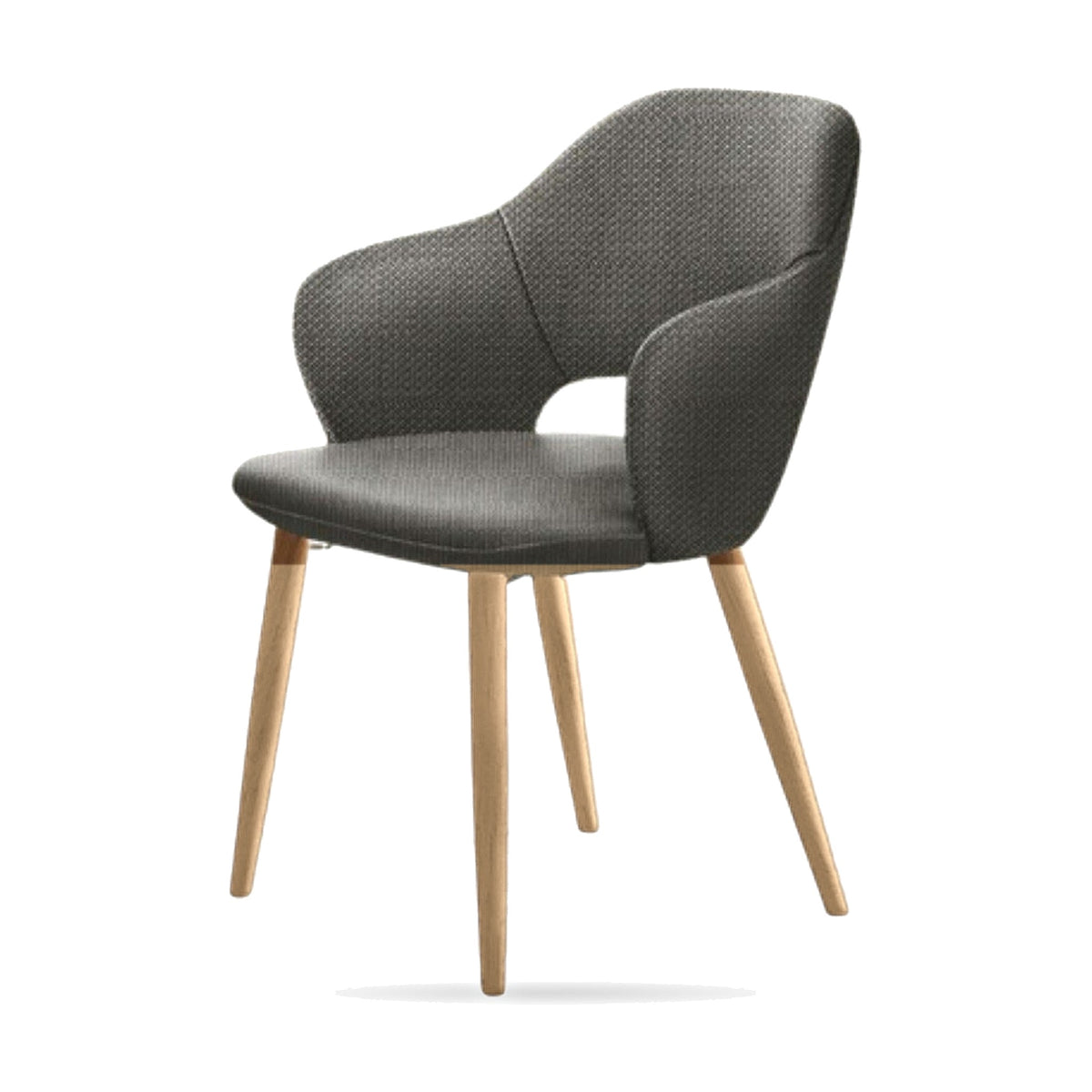 Dining Chair Palombina – Natural Oak Ash – Front View on White