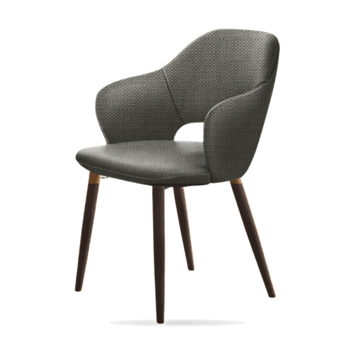 Dining Chair Palombina – Wenge Ash – Front View on White