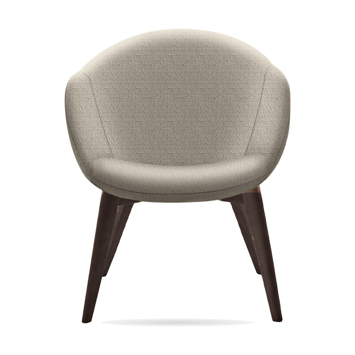 Dining Armchair Aspio – Wenge Beech – Front View on White